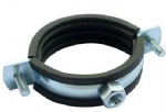 Pipe clamps with rubber